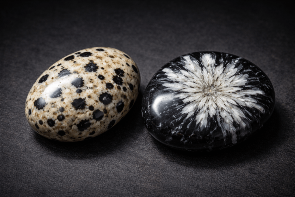 Porfyrit, dalmatínsky kameň a chryzantémový&nbsp;kameň